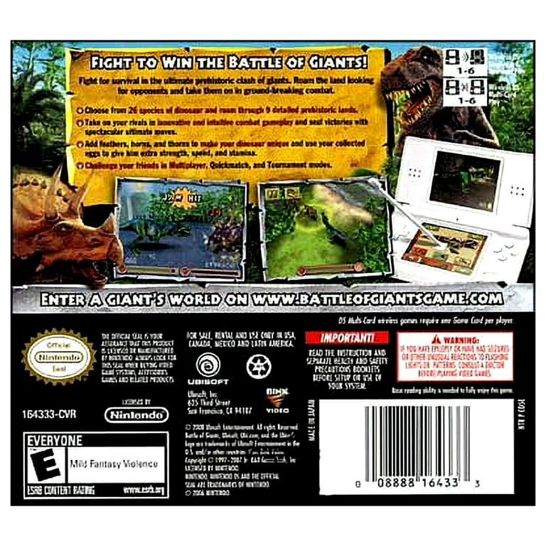 Ubisoft, Battle of Giants: Dinosaurs, Nintendo DS, 25 Species Game