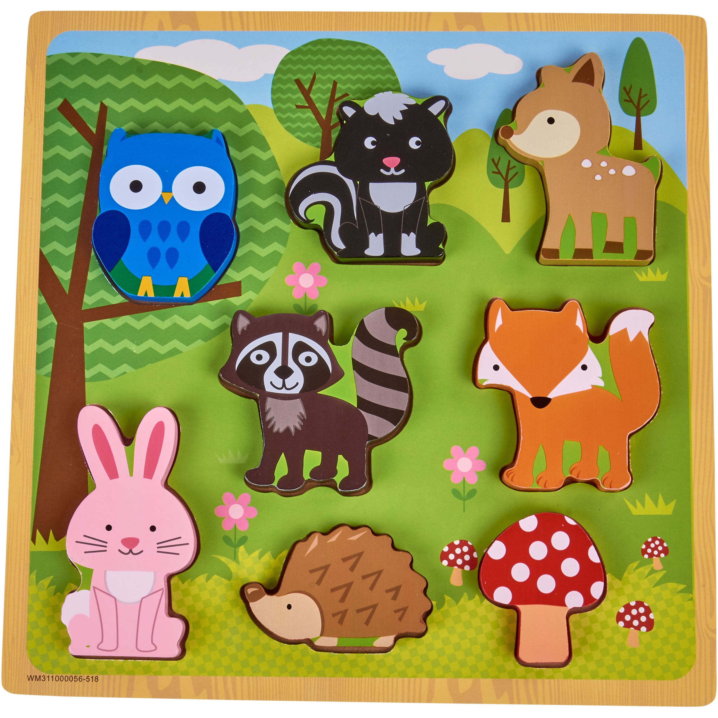 Puzzle em Madeira Animais 9 Peças, Imagination discovery