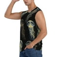 thumbnail image 3 of Easygdp Jellyfish Men's Breathable Tank Tops Sleeveless Sporty T Shirts for Basketball, Mountaineering, Bodybuilding -Large, 3 of 8