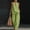 Green plus size 2 piece sets a1, variant on Cagogo Women Plus Size 2 Piece Sets V Neck Sleeveless Tank Top Wide Leg Pants Casual Summer Outfits Loose Boho Vacation Matching Lounge Sets Tracksuits Travel Airport Clothes, Green M