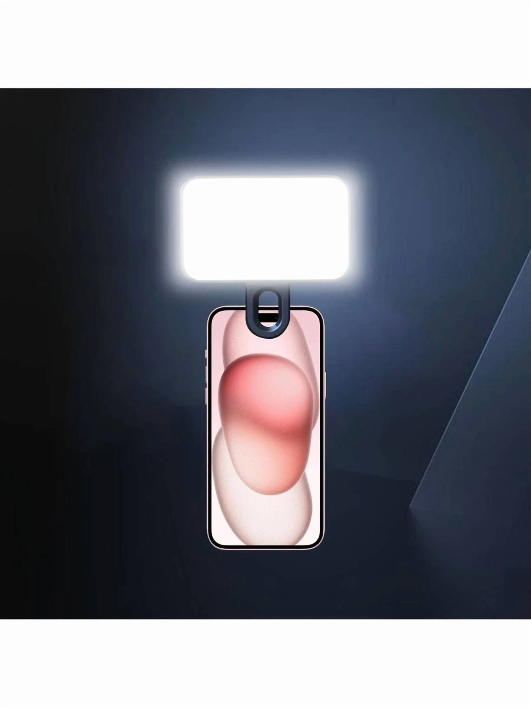 ETone Selfie Light, Phone Light With Clip, 80 LED Portable Light With 3 Light Modes 3000-6500K, 2000mAh Rechargeable Video Light For Phone, Laptop, Makeup, Live Stream, Vlog, Black