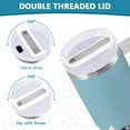 thumbnail image 3 of Yayeee 40oz Double-Wall Insulated Stainless Steel Tumbler with Handle Bottle, Pirate Animals, 3 of 8