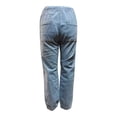 thumbnail image 5 of Women's Pull-on Distressed Denim Joggers Drawstring High Elastic Waist Loose Cargo Pants Ankle Length Jeans, 5 of 6