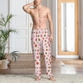 thumbnail image 5 of Uemuo Hand Drawn Strawberry Pattern Men's Wide Leg Palazzo Lounge Pants with Pockets Light Weight Loose Comfy Casual Pajama Pants-XX-Large, 5 of 9