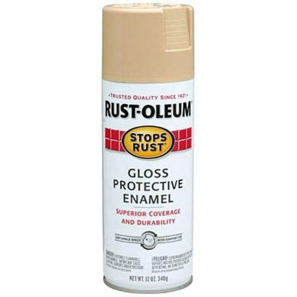RustOleum 7771830 Stops Rust Spray Paint, 12Ounce, Gloss Sand