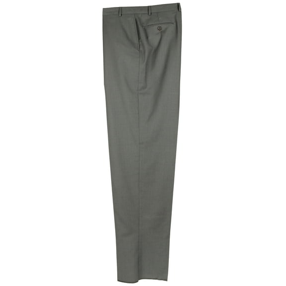 Men's Wool Natural Stretch Flat Front Dress Pants-C-42W