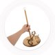 thumbnail image 5 of ADDHAT Portarrollos Para Cocina Con Base Y Ornamental Europeo En Dorado, 5 of 8