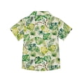 thumbnail image 6 of Binienty Green Monstera Leaf 3t Hawaiian Shirt Girl Trendy Girls Button Up Hawaii Shirt Comfortable Breathable Collared Blouse Lightweight Children Tropical Outfits, 6 of 7