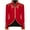 Red, variant on Penkiiy Men's Fashion Retro Style Stitching Suit Gold Embroidered Jacket Formal Suit Vest Polyester Black on Sale