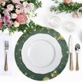 thumbnail image 4 of Ryvnso New Year Tree Print Round Plate Mats Dining Table Placemat Set of 4 for Holiday Decoration, 4 of 7
