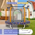 thumbnail image 3 of 55" Toddler Trampoline Indoor/Outdoor for Kids, Shinpt Mini Trampoline for Backyard, Recreational Trampoline with Basketball Hoop, Outdoor Toddler Toy with Enclosure Net, Indoor Bounce House for Gift, 3 of 9
