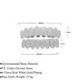 thumbnail image 2 of AIXZETHY Iced Out Diamond Teeth Grillz for Men Women Hip Hop 18K Gold Plated Grills for Your Teeth Top and Bottom Rapper Costume Mouth Grillz with Silicone Molding Bars, 2 of 5