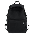 thumbnail image 1 of Canvas Backpack Fashion Simple School Bags Large Capacity for Vacations (Black), 1 of 9
