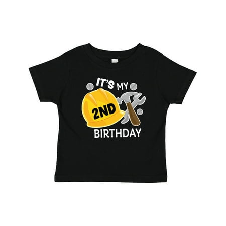 

Inktastic Its My 2nd Birthday with Construction Tools Gift Baby Boy T-Shirt