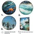 thumbnail image 3 of Designart "Multiple Palm Trees III" Floral Floater Framed Wall Art Living Room, 3 of 7