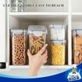 thumbnail image 4 of MR.Siga 12 Pack Airtight Food Storage Container Set, BPA Free Kitchen Pantry Organization, Kitchen Canisters for Cereal, Spaghetti, 4 of 7