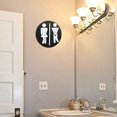 thumbnail image 3 of Unisex Bathroom Signs-Cute Bathroom Wall Decor-Funny Restroom sign (True black), 3 of 3