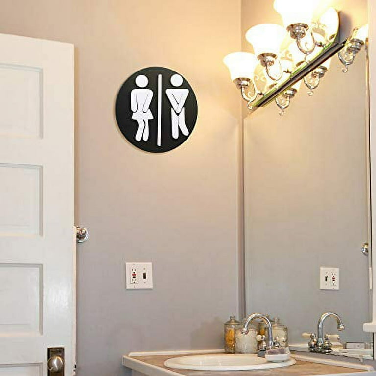 Unisex Bathroom Signs Cute Bathroom Wall Decor Funny Restroom sign