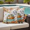 thumbnail image 5 of Thanksgiving Pillow Covers 2 Pack Fall Country Maple Leaf Car Pumpkin Pillowcase Waterproof Outdoor Throw Pillow Cover for Patio Garden Square Cushion 20”x20”, 5 of 9