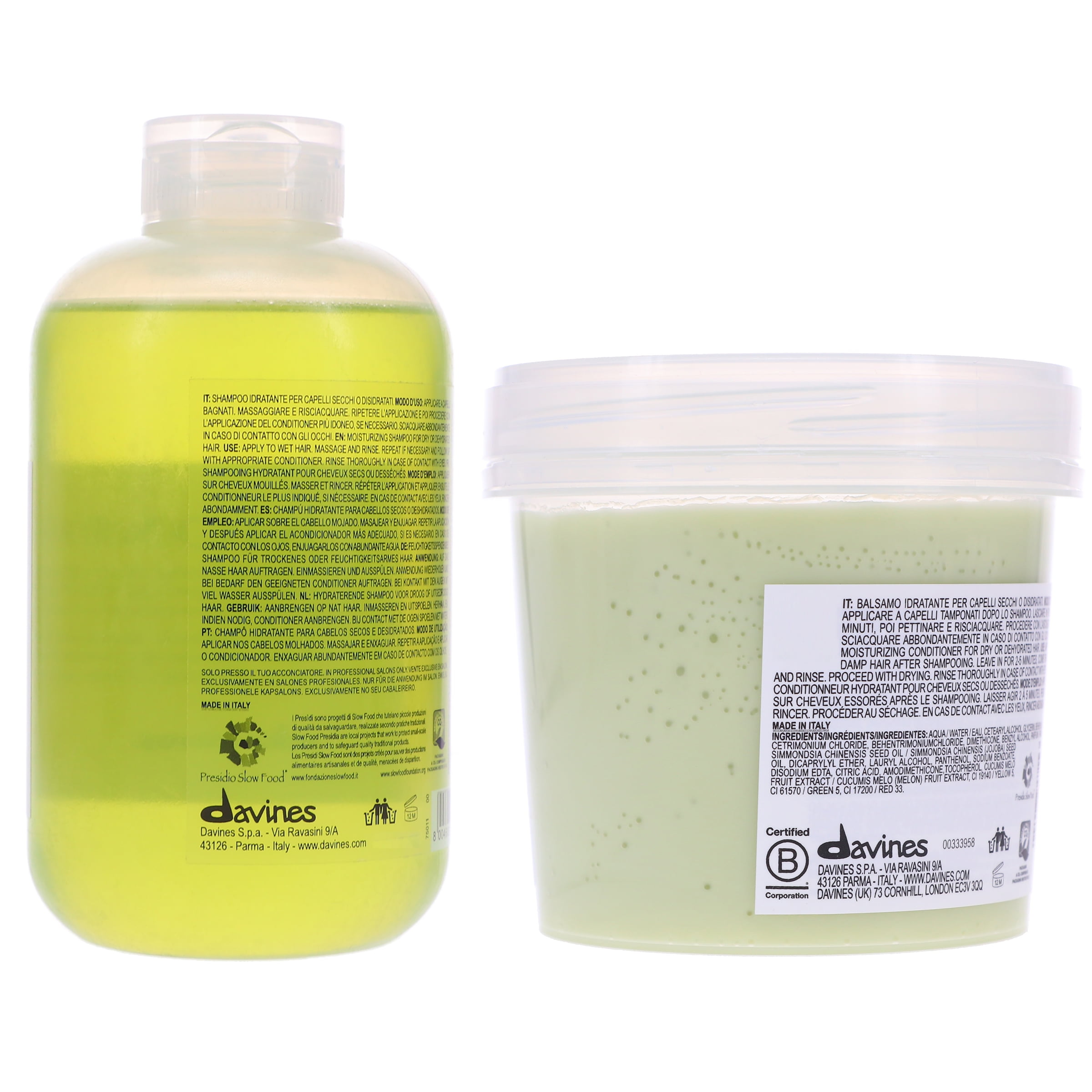 Davines MOMO Moisturizing Shampoo 8.45 oz & Conditioner 8.77 oz Combo Pack