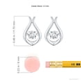thumbnail image 1 of Angara Natural Diamond Earrings - Rocking Diamond Solitaire Drop Earrings in 14K White Gold for Women, 1 of 5