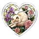 thumbnail image 1 of Rompecabezas acrílico en forma de corazón con 94 piezas, campanilla de viento para jardín exterior y porche, adorno colgante hecho a mano, 19 cm, 1 of 5