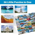 thumbnail image 3 of Puzzles for Adults 1000 Pieces, 56 Famous World Scenic Landmarks, Travel Poster Landscape Challenging Puzzle, Jigsaw Puzzles with Letters on Back, 3 of 6