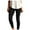 Black, variant on Women's High Waist Skinny Pants with Side Zipper Stretchy Slim Fit Active Trousers