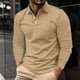 thumbnail image 1 of pstuiky manga larga para hombre, Camisa informal de verano de manga larga con solapa y botones para hombre top de hombre xl, 1 of 6