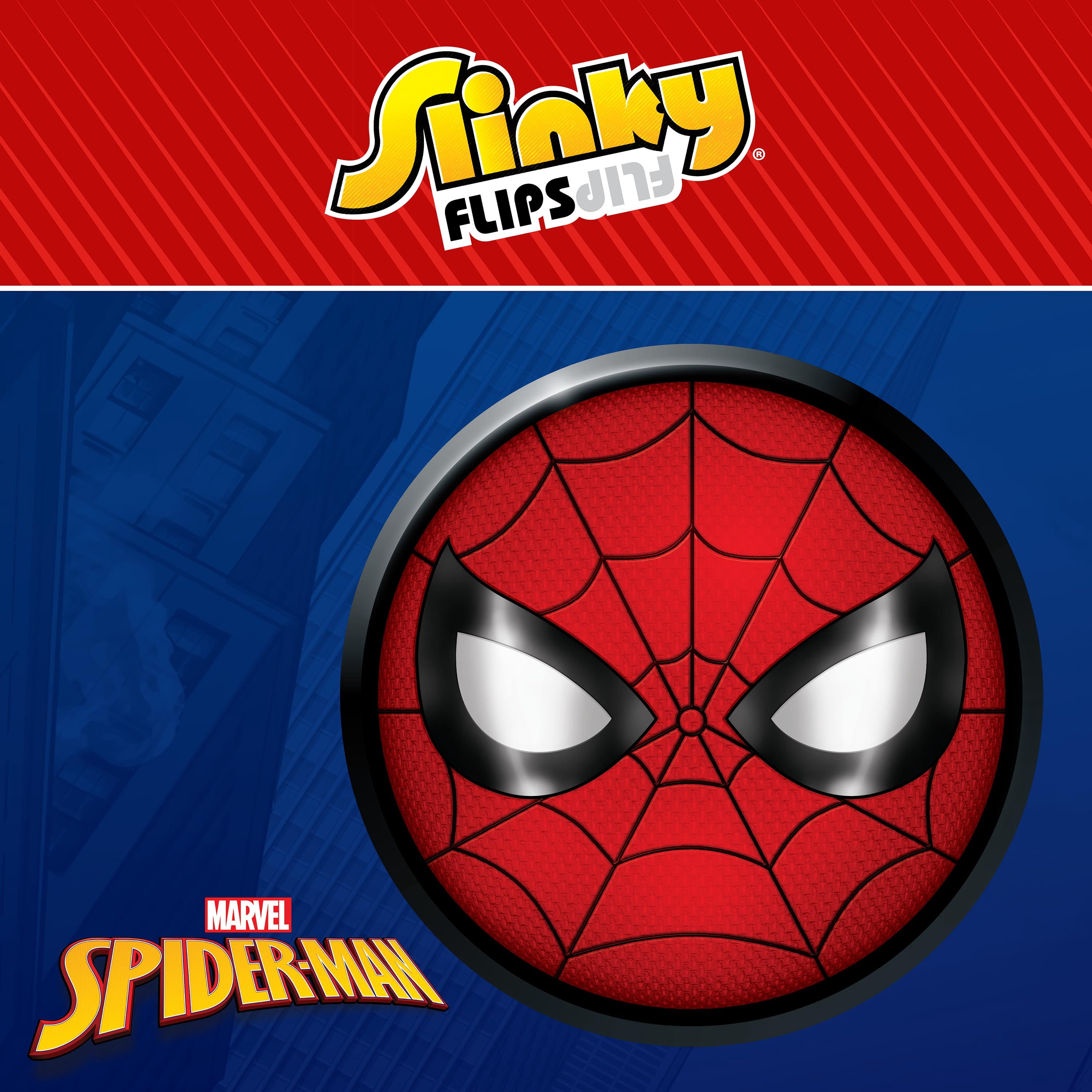Disney Slinky Flips Spiderman, 6.5 Inch Tall Collectible Spiderman Slinky, for kids  ages 5 and up