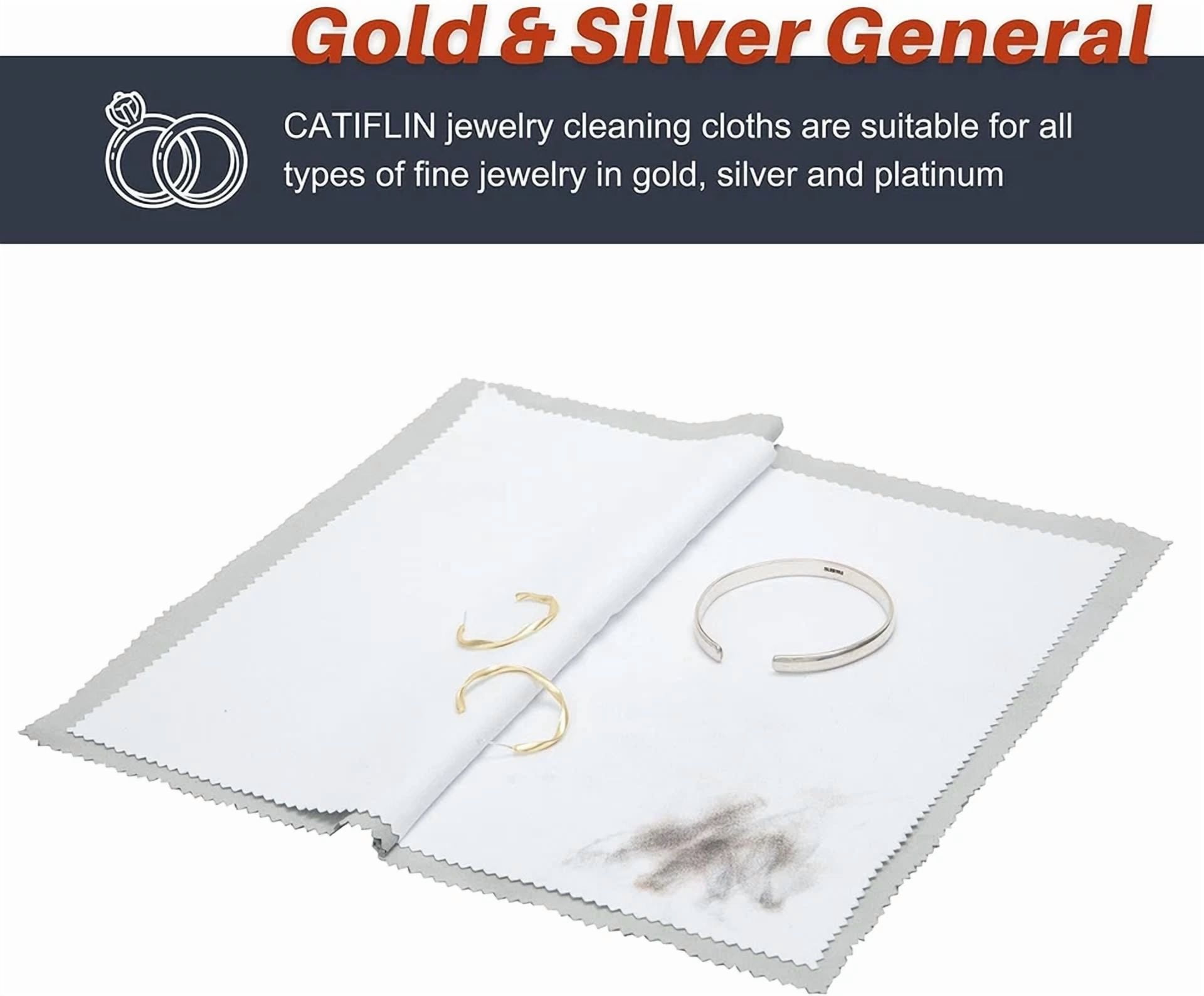 BUTTERFLY- 2Pcs Multi-Layer Jewelry Cleaning Cloth, Large Silver Polishing Cloth, 100% Cott
