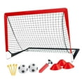 thumbnail image 1 of Porterías de fútbol shamjiam para niños con pelota juegos de patio trasero 118 cm x 87 cm x 87 cm 1 red roja, 1 of 8
