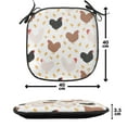 thumbnail image 4 of Hen and Chicks Chair Seating Cushion Set of 6, Farm Themed Continuous Pattern with Cartoon Domestic Birds and, Seat Pads for Office with Anti-slip Backing, 16"x16", Multicolor, by Ambesonne, 4 of 7