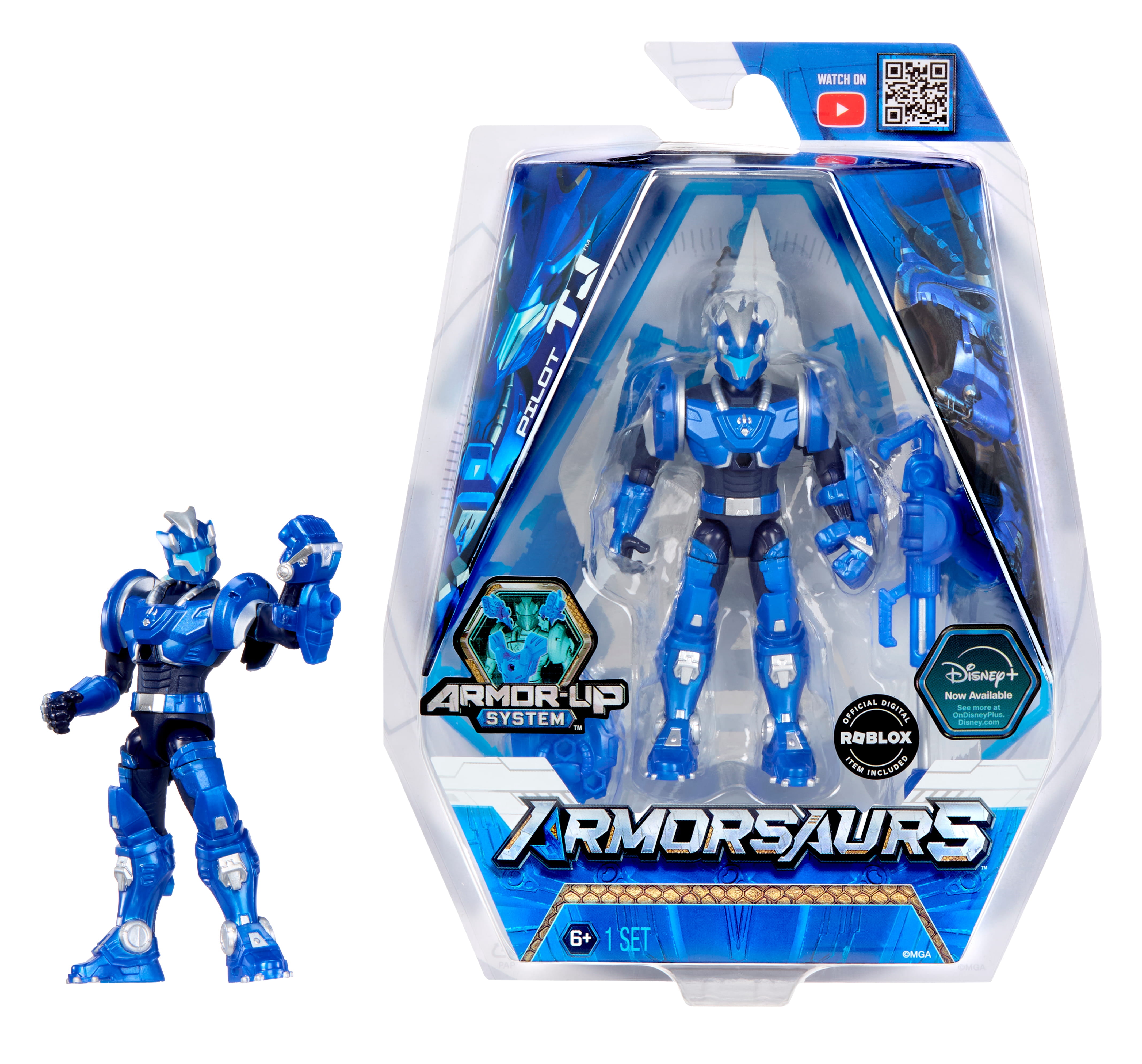 Armorsaurs T-Rex Pilot (Liam Roberts) Action Figure Toy, 3.75-Inch
