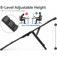 thumbnail image 5 of Laptop Stand for Desk, 3-in-1 Portable Foldable Aluminum Laptop Riser with Magnetic Phone Holder, 8-Level Adjustable Computer and Tablet Stand for MacBook, iPad, Dell, Home Office and Travel, Black, 5 of 10