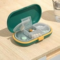 thumbnail image 2 of Portable Medicine Box Large Capacity Storage Medicine Case Travel Packing Compartment Sealed Tool Green, 2 of 3