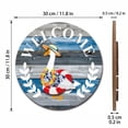 thumbnail image 3 of 25PCS 11.8in Patriotic Goose Welcome Door Sign with Magnetic Accessories, Wooden Round Hanging Decor for Independence Day, 3 of 8