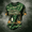 R2-Green, variant on Havenx Halloween T-Shirt for Men Pumpkin Print Shirts Short Sleeve Crewneck T-Shirt Funny Spooky Scary Lightweight Casual Retro Top,Light Brown XL