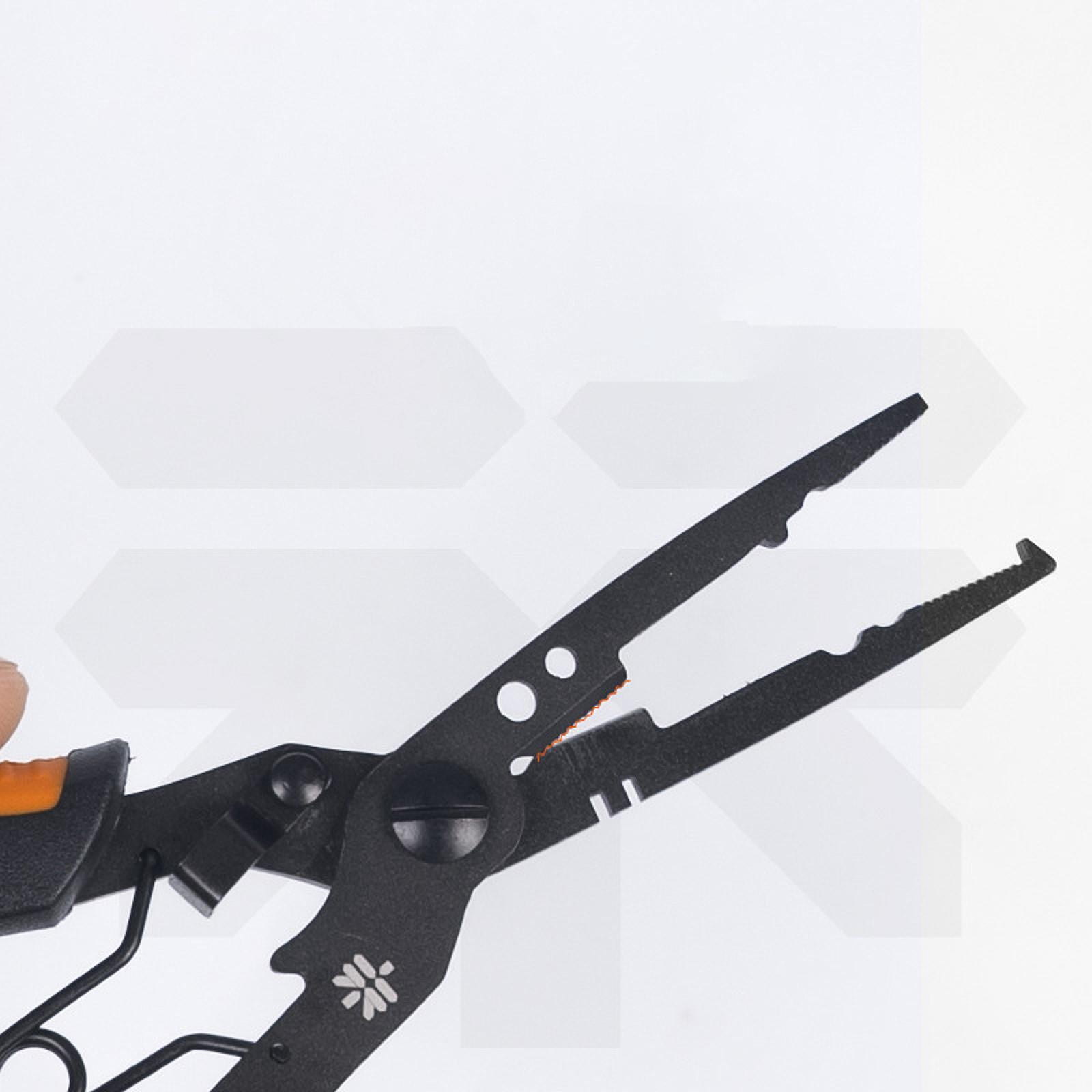 QccHieUs Fishing Pliers Hook Remover Line Cutter Equipment Gadget Portable Fishing Tackle 19.6cmx5.5cm