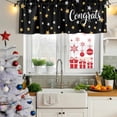 thumbnail image 6 of 2 Pack Valances for Windows, Black Graduation Window Valances for Living Room/Bedroom/Bathroom, Stars Modern Art Light Filtering Kitchen Curtain Valance Window Treatment 60"W x18" L, 6 of 9