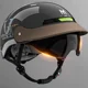 thumbnail image 2 of Casco de motocicleta 3/4, lente negra, para hombre, para montar en patinete eléctrico, protector solar, transpirable, antideslumbrante, para Suzuki, 2 of 5