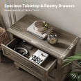 thumbnail image 4 of Gris 3 - cajón dormitorio cómoda: de anchura chest con vintage handles, ideal para as moderno wood nightstand para sala de estar, 4 of 6