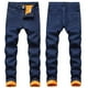 thumbnail image 1 of Pantalones vaqueros de invierno for hombre con forro polar, elásticos y térmicos, de corte regular for clima frío., 1 of 7