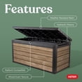 thumbnail image 4 of Keter Signature 150 Gallon Durable Weatherproof Resin Deck Box Organization and Storage for Outdoor Patio and Lawn, Ashwood, 4 of 15