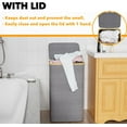 thumbnail image 5 of SpaceAid 110L Laundry Hamper with Lid, Large Tall Clothes Basket Bin, Grey, 5 of 6