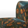 thumbnail image 4 of Designart "Vibrant Orange Flowers Along the Coast I" Orange Beach Upholstered Accent Chair - Traditional Arm Chair For Living Room, 4 of 5