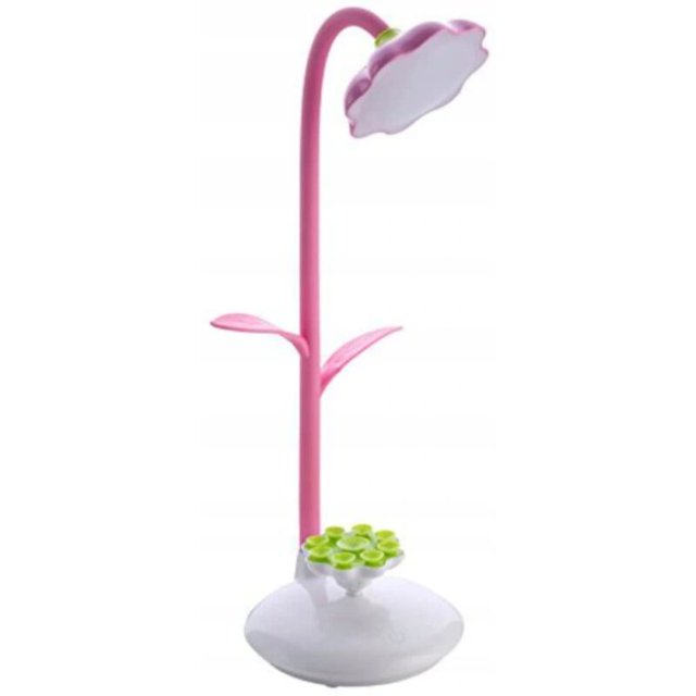 Lámpara de escritorio de carga LED Lámpara de escritorio pequeña de aprendizaje Soporte para teléfono móvil de girasol plegable retráctil, rosa esquí esquí Gafas de esquí