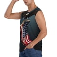 thumbnail image 3 of Balery American Flag Camisetas sin mangas para hombre, absorbe la humedad y protege contra el mal olor.-Small, 3 of 7