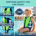 thumbnail image 3 of Limmys Chaleco de natación de neopreno premium para niños pequeños - Ayuda de natación con flotabilidad ideal para niños y niñas - Chaqueta de natación de diseño moderno - Bolsa con cordón incluidaA, 3 of 9