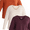 Oatmeal Heather/Auburn/Plum, variant on Terra & Sky Women's Plus Size V-Neck Tee with Long Sleeves, Sizes 0X-5X